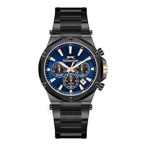 Slazenger Erkek Kol Saati Füme Kasa Lacivert Rose Gold Detaylı Kadran 42MM Mineral Cam 10 ATM Su Geçirmez Paslanmaz Çelik
