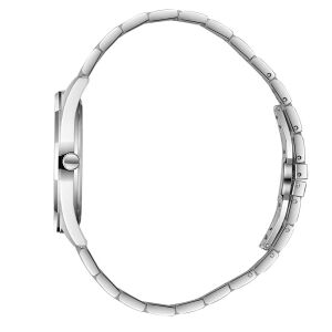 Slazenger Erkek Kol Saati Gümüş Çelik Kordon Beyaz Detaylı Lacivert Kadran 40MM 10 ATM Su Geçirmez Paslanmaz Çelik