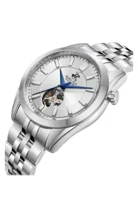 Beverly Hills Polo Club Erkek Kol Saati 42 MM Gümüş Kadran Gümüş Kordon Otomatik Mekanizma 10 ATM Seramik Cam